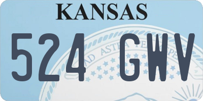 KS license plate 524GWV
