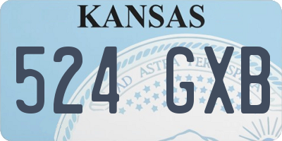 KS license plate 524GXB
