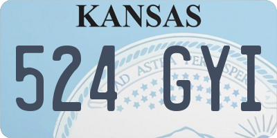KS license plate 524GYI