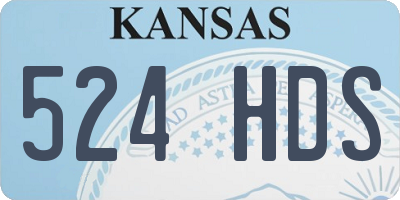 KS license plate 524HDS
