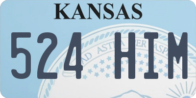 KS license plate 524HIM