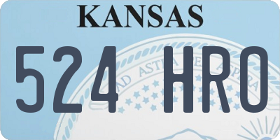 KS license plate 524HRO