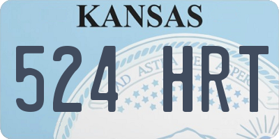 KS license plate 524HRT