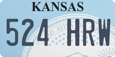 KS license plate 524HRW