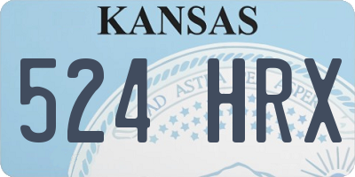 KS license plate 524HRX