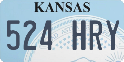 KS license plate 524HRY