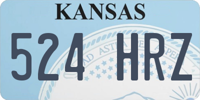 KS license plate 524HRZ