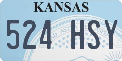 KS license plate 524HSY