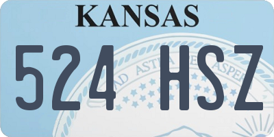 KS license plate 524HSZ