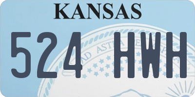 KS license plate 524HWH