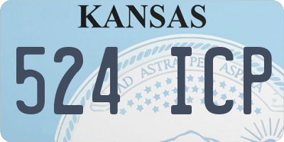 KS license plate 524ICP