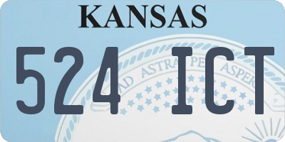 KS license plate 524ICT