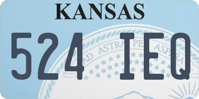 KS license plate 524IEQ