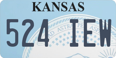 KS license plate 524IEW