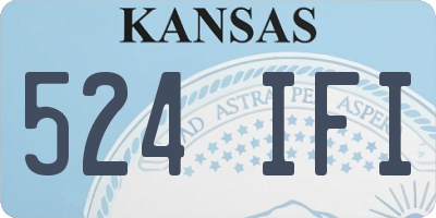 KS license plate 524IFI