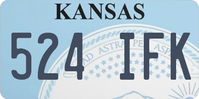 KS license plate 524IFK