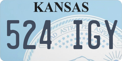 KS license plate 524IGY