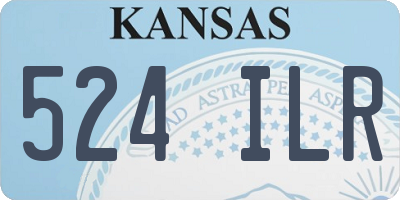 KS license plate 524ILR