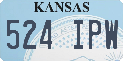 KS license plate 524IPW