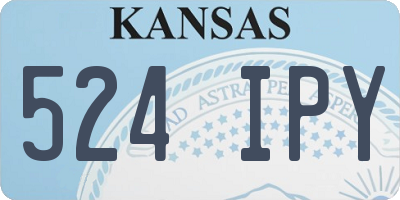 KS license plate 524IPY