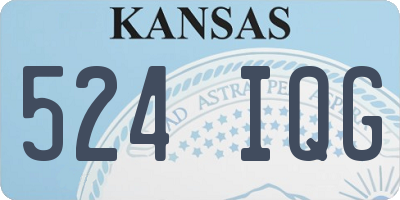 KS license plate 524IQG