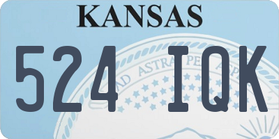 KS license plate 524IQK