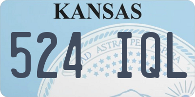 KS license plate 524IQL