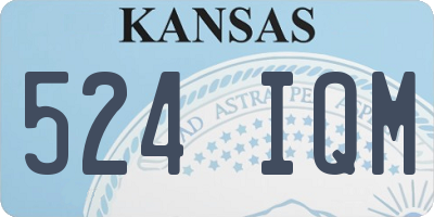 KS license plate 524IQM