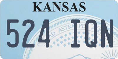 KS license plate 524IQN
