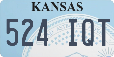 KS license plate 524IQT