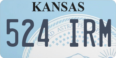 KS license plate 524IRM