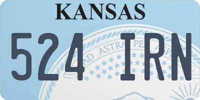 KS license plate 524IRN