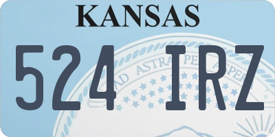 KS license plate 524IRZ