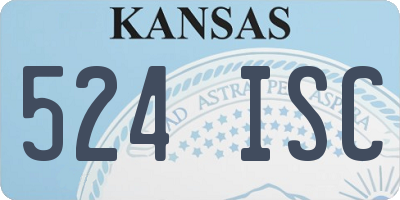 KS license plate 524ISC