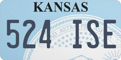 KS license plate 524ISE