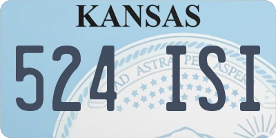 KS license plate 524ISI