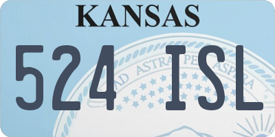 KS license plate 524ISL