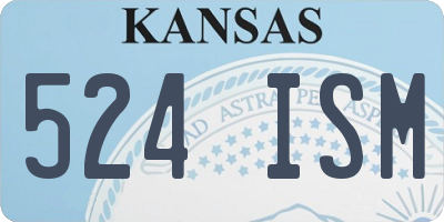 KS license plate 524ISM