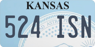 KS license plate 524ISN
