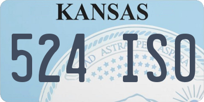 KS license plate 524ISO