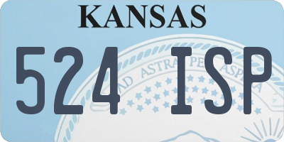 KS license plate 524ISP