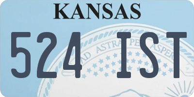 KS license plate 524IST