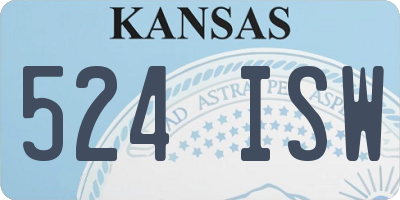 KS license plate 524ISW