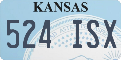 KS license plate 524ISX