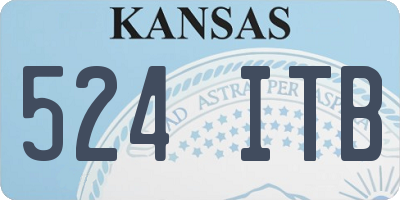KS license plate 524ITB