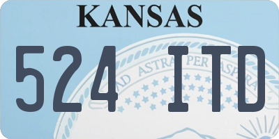KS license plate 524ITD