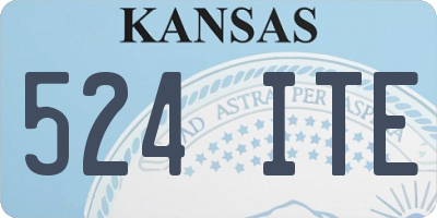 KS license plate 524ITE