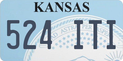 KS license plate 524ITI