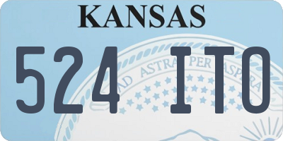 KS license plate 524ITO