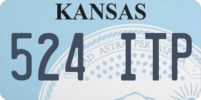 KS license plate 524ITP